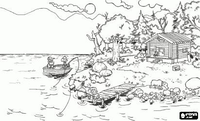 Detailed Landscape Coloring Pages For Adults 45