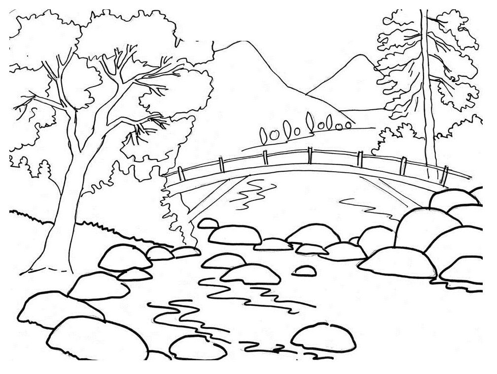 Detailed Landscape Coloring Pages For Adults 47