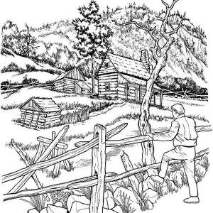 Detailed Landscape Coloring Pages For Adults 69