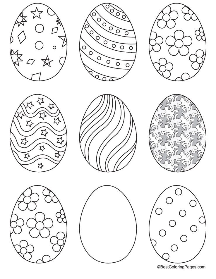 Easter Egg Colouring Pages 114