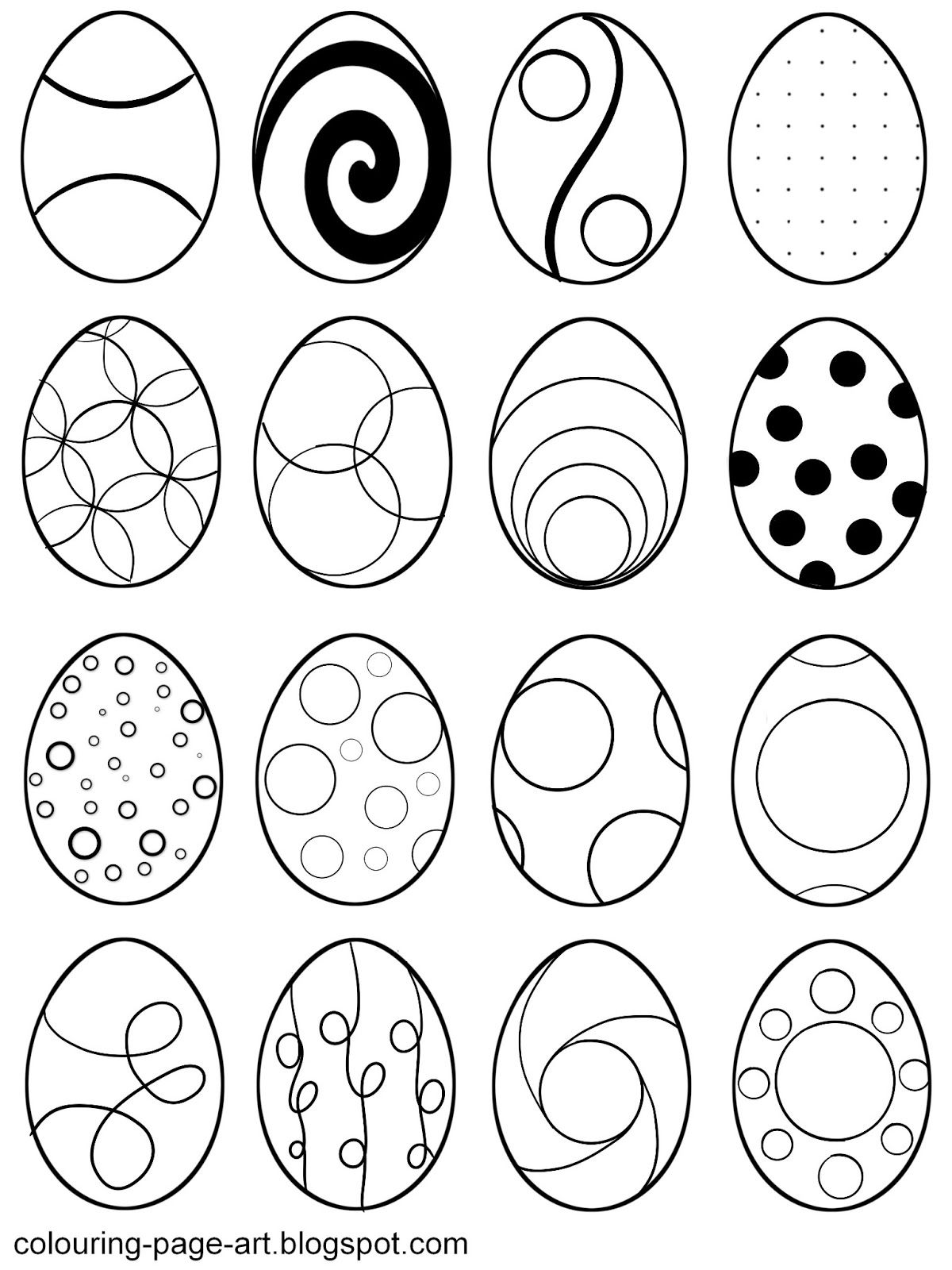 Easter Egg Colouring Pages 97