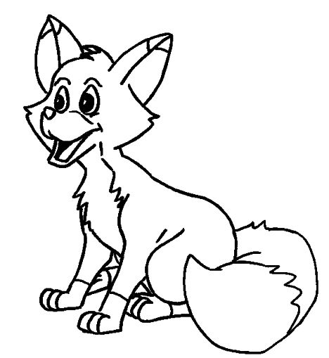 Fox Coloring Pages for Preschoolers 16