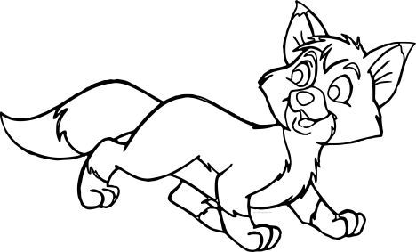 Fox Coloring Pages for Preschoolers 22