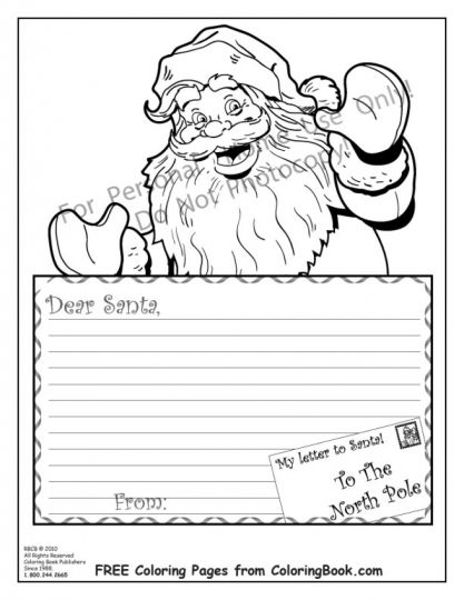 Letter To Santa Coloring Page 13