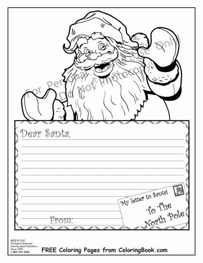 Letter To Santa Coloring Page 24