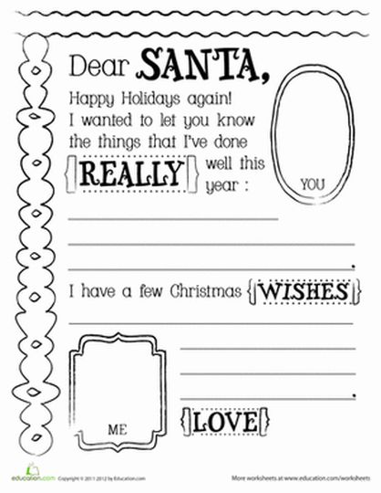 Letter To Santa Coloring Page 27
