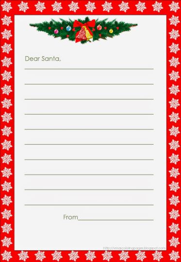 Letter To Santa Coloring Page 42