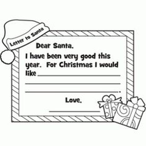 Letter To Santa Coloring Page 5