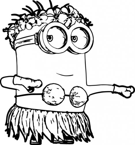 Minion Christmas Coloring Pages 12