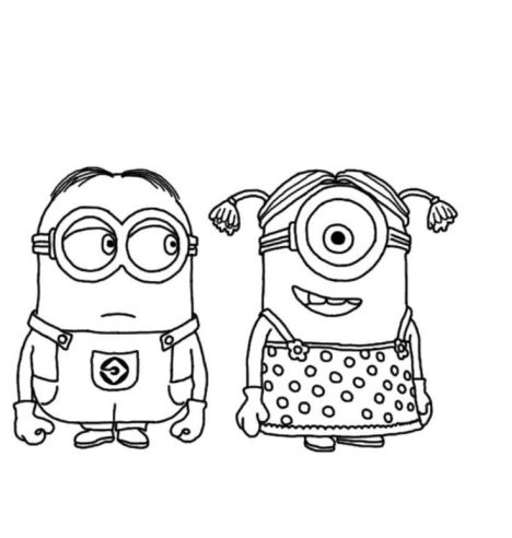 Minion Christmas Coloring Pages 14