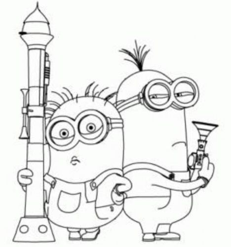 Minion Christmas Coloring Pages 33