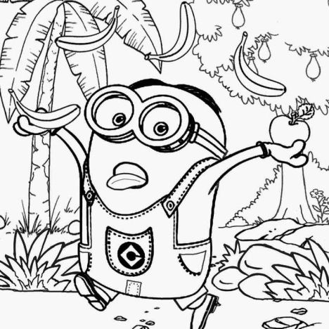 Minion Christmas Coloring Pages 35