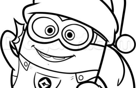Minion Christmas Coloring Pages 7