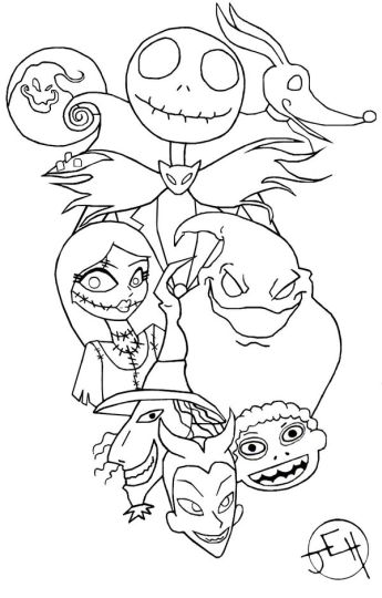 Oogie Boogie Coloring Page 6