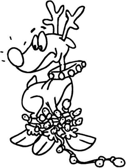 Reindeer Face Coloring Pages 14