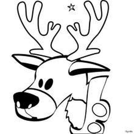 Reindeer Face Coloring Pages 16