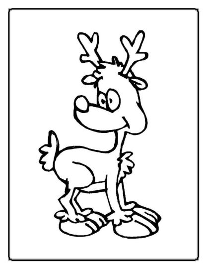 Reindeer Face Coloring Pages 18
