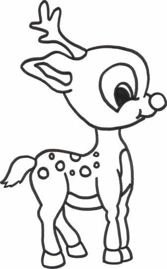 Reindeer Face Coloring Pages 21