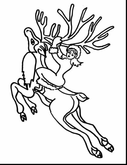Reindeer Face Coloring Pages 23