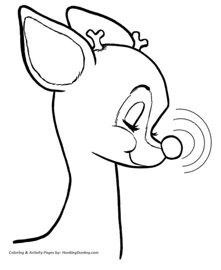 Reindeer Face Coloring Pages 24