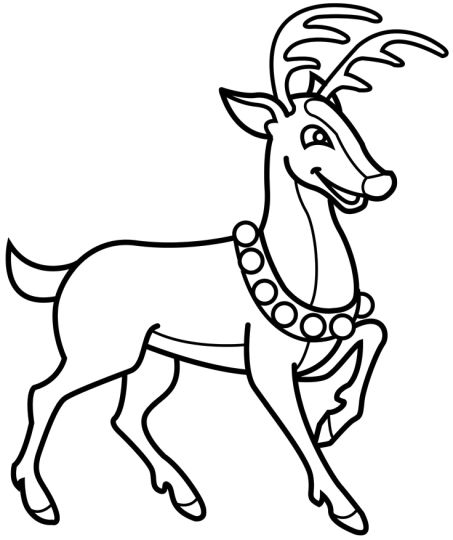 Reindeer Face Coloring Pages 28