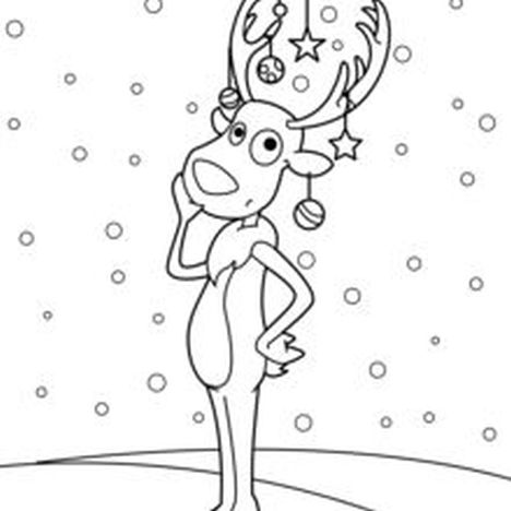 Reindeer Face Coloring Pages 30