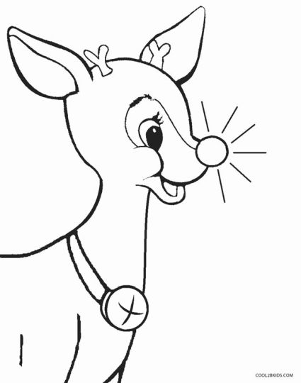 Reindeer Face Coloring Pages 35