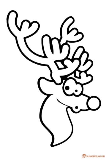 Reindeer Face Coloring Pages 37