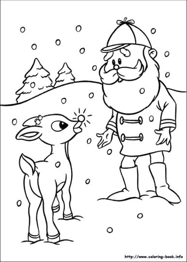 Santa And Reindeer Coloring Pages 42