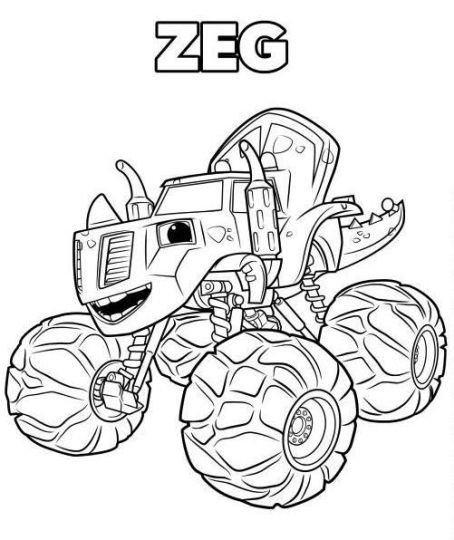 Blaze And The Monster Machines Coloring Pages 36