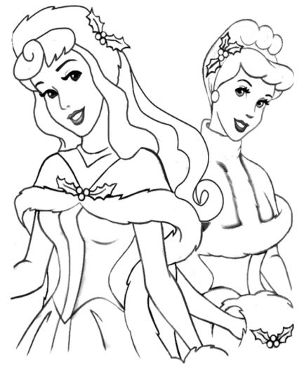 Disney Princess Christmas Coloring Pages 14