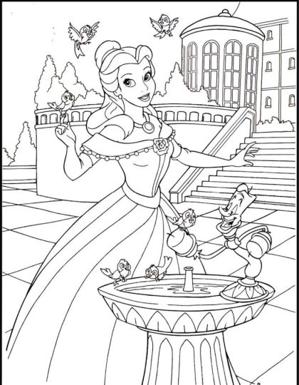 Disney Princess Christmas Coloring Pages 20