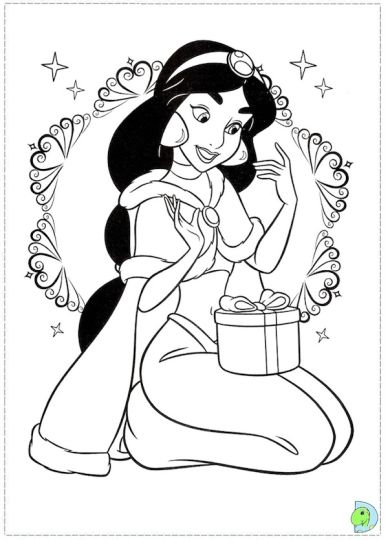 Disney Princess Christmas Coloring Pages 24