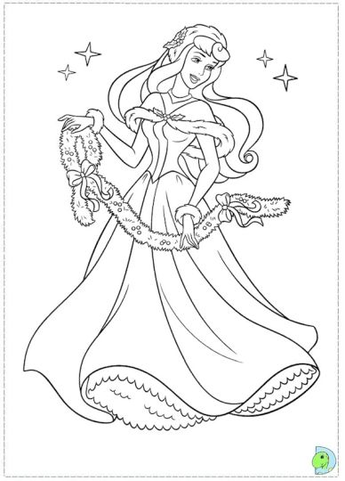 Disney Princess Christmas Coloring Pages 3