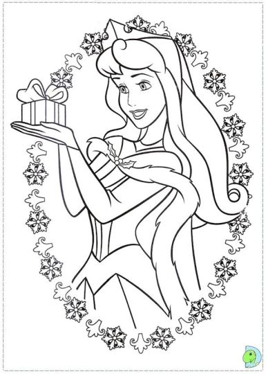 Disney Princess Christmas Coloring Pages 4