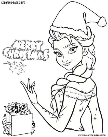Free Coloring Pages Princess Christmas 7