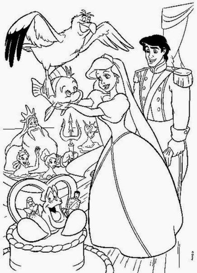 Disney Princess Christmas Coloring Pages 56