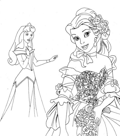 Disney Princess Christmas Coloring Pages 67