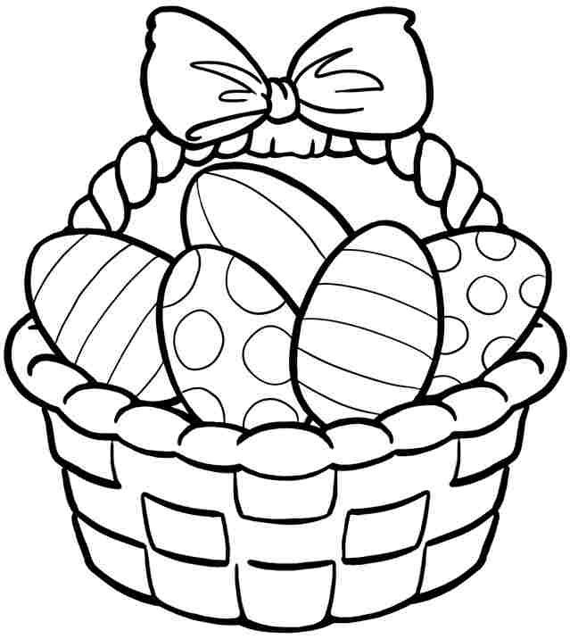 Easter Basket Coloring Pages 1