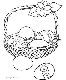 Easter Basket Coloring Pages 3