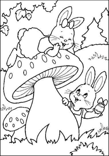 Easter Bunny With Eggs Coloring Page 17