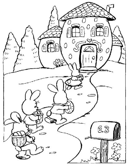 Easter Bunny With Eggs Coloring Page 22