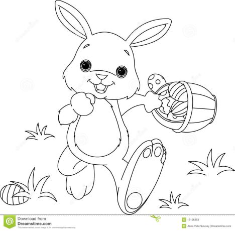 Easter Bunny With Eggs Coloring Page 23