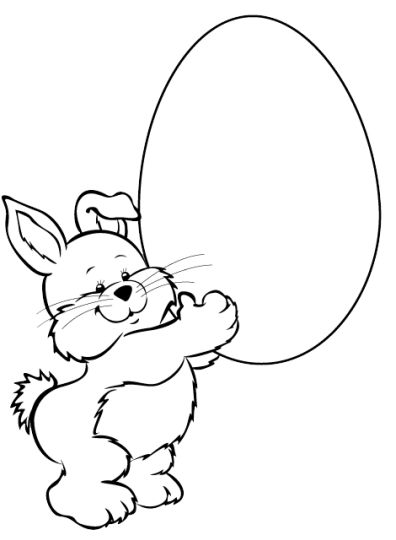 Easter Bunny With Eggs Coloring Page 26