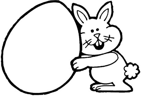 Easter Bunny With Eggs Coloring Page 3