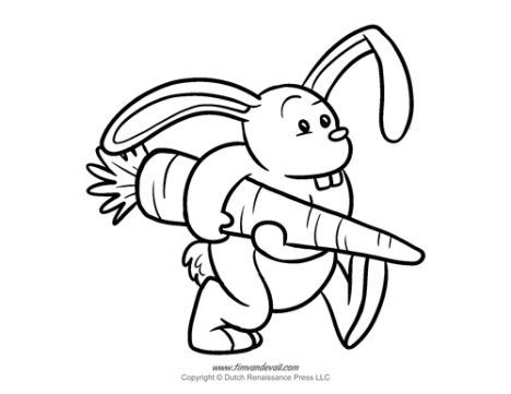 Easter Bunny With Eggs Coloring Page 32