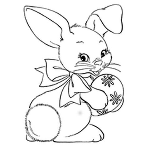 Easter Bunny With Eggs Coloring Page 35