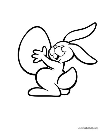 Easter Bunny With Eggs Coloring Page 46
