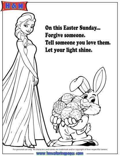 Easter Bunny With Eggs Coloring Page 8