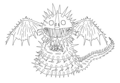How To Train Your Dragon Coloring Pages Monstrous Nightmare 60